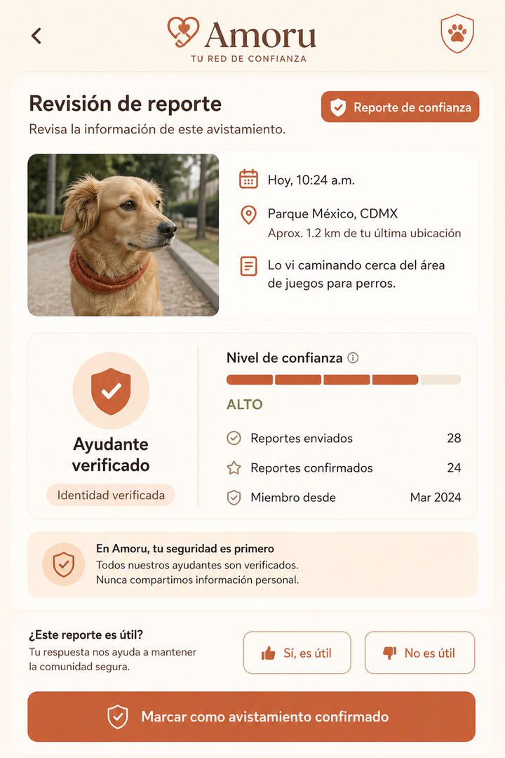 Concepto de señales de confianza del ayudante en Comunidad